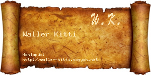 Waller Kitti névjegykártya